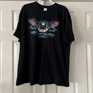 Eagle Patriotic Mens T Shirt Size 2XL Flag 4th July USA America Red White Blue